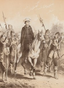 Edmund Campion, "Auf dem Weg nach London" (Lithografie) von English School
