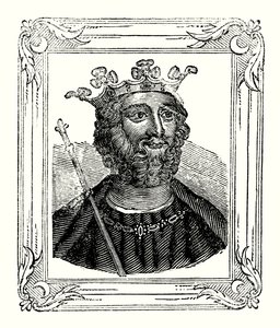 Edward II wurde 1284 geboren, 1308 gekrönt und 1328 ermordet (Gravur) von English School