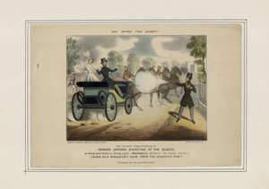 Edward Oxford schießt auf die Königin, gerettet von Britannia von English School