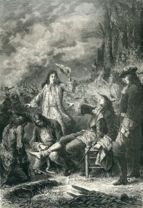 Edward Villiers verwundet in der Schlacht von Newbury