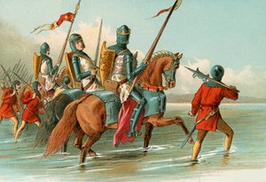 Edward, der Schwarze Prinz, überquert die Somme von English School