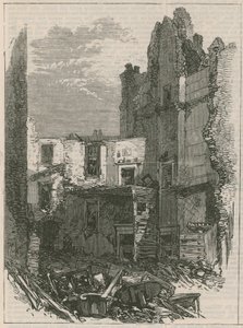 Folgen der Explosion in Clerkenwell: Innenräume der Häuser in der Corporation Lane