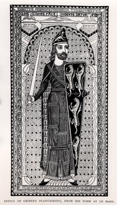 Abbild von Geoffrey Plantagenet (1113-1150) von seinem Grab in Le Mans von English School