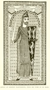 Abbild von Geoffry Plantagenet, von seinem Grab in Le Mans