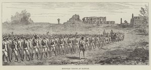 Ägyptische Truppen in Karnak (Stich) von English School