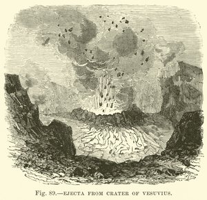 Auswurfmaterial aus dem Krater des Vesuvs