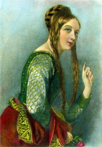 Eleonore von Aquitanien, Königin von Heinrich II, gedruckt von Henry G. Bohn, 1856 (Farbstich)