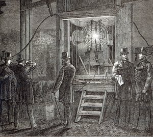 Elektrische Apparatur für den Uhrturm, Houses of Parliament aus The Illustrated London News, 16. August 1873