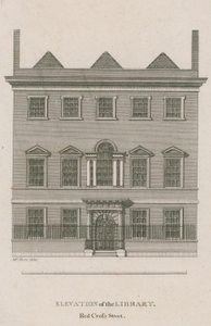 Ansicht der Bibliothek, Red Cross Street, London von English School