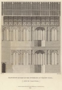 Ansichten eines Teils des Innenraums von Crosby Hall von English School