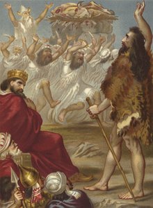 Elia und die Priester des Baal auf dem Berg Karmel von English School