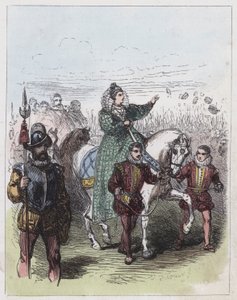Elizabeth überprüft die Truppen in Tilbury von English School