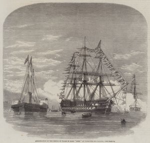 Einschiffung des Prinzen von Wales in die HMS "Hero" in Plymouth nach Kanada von English School