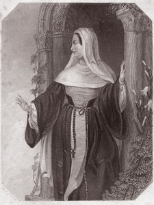 Emilie, Frau von Aegeon, Äbtissin einer Gemeinschaft von Ephesus (Die Komödie der Irrungen) - Galerie der Frauen von Shakespeare, Sammlung von fünfundvierzig ernsten Porträts von frühen Londoner Künstlern, bereichert mit kritischen und literarischen Anmerk von English School