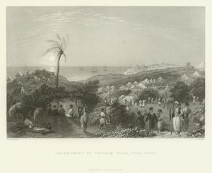 Lager von Ibrahim Pascha, nahe Jaffa, 1837 von English School