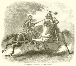 Begegnung von Bruce und De Bohun von English School