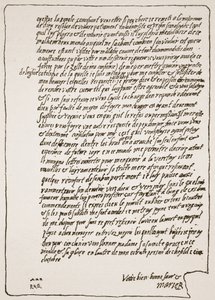 Ende eines Briefes an Königin Elizabeth, von Maria Stuart, als sie im Gefängnis war, in dem sie um einen katholischen Kaplan bittet, Illustration aus Die Kirche von England: Eine Geschichte für das Volk von H.D.M. Spence-Jones, veröffentlicht um 1910 von English School
