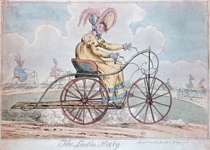Englische humoristische Zeichnung „Die Lady Hobby“ von English School