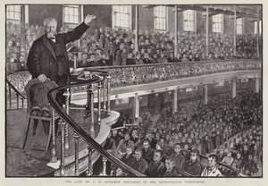 Charles Haddon Spurgeon predigt im Metropolitan Tabernacle, London von English School