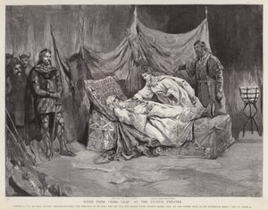 Englische Schauspieler Henry Irving und Ellen Terry in einer Produktion von Shakespeares König Lear im Lyceum Theater, London von English School