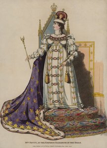 Die englische Schauspielerin Harriet Faucit als Kaiserin Elisabeth in The Exile von English School