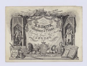 Graveur und Drucker, H D Smith, Visitenkarte von English School