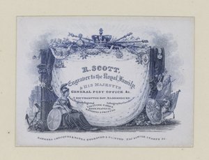 Graveure, R Scott, Visitenkarte von English School