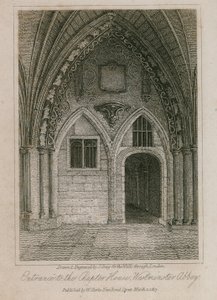 Eingang zum Kapitelhaus, Westminster Abbey, London von English School
