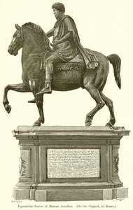 Reiterstatue von Marcus Aurelius (auf dem Kapitol in Rom) von English School