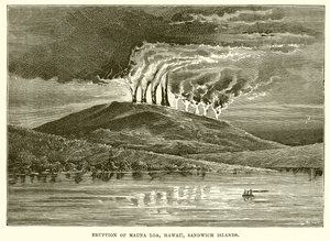 Ausbruch des Mauna Loa, Hawaii, Sandwichinseln