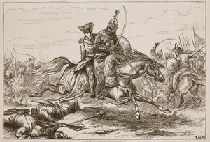 Flucht von Leutnant Goreham, Illustration aus Cassells Illustrierter Geschichte Indiens von James Grant, veröffentlicht 1879