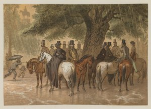 Dem Regen entkommen im Hyde Park, London