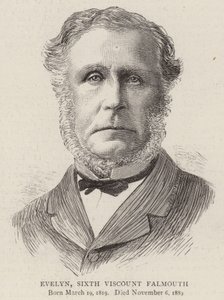 Evelyn, Sechster Viscount Falmouth (Gravur) von English School