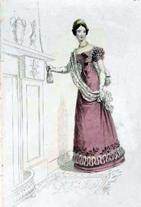 Abendkleid, Modeplatte aus Ackermann