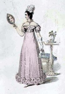 Abendkleid, Modeplatte aus Ackermann