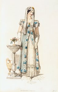 Abendkleid, Modeplatte aus Ackermanns Repository of Arts