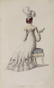 Abendkleid, Modeplatte aus Ackermanns Repository of Arts von English School