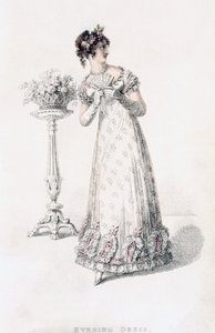 Abendkleid, Modeplatte aus Ackermanns Repository of Arts