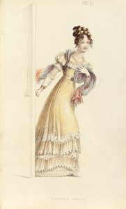 Abendkleid, Modeplatte aus Ackermanns Repository of Arts