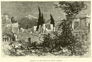 Abend in der Straße der Gräber, Pompeji von English School