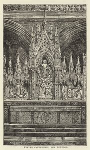 Exeter Kathedrale, das Reredos von English School