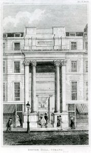 Exeter Hall, Strand, London aus dem Gentlemans Magazine
