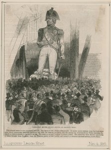 Ausstellung der Nelson-Statue am Charing Cross von English School