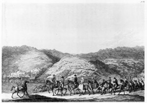 Expedition ins Hinterland unter der Leitung von de Mist, aus Travels in Southern Africa von Hinrich Lichtenstein, graviert von George Corbould, 1812 von English School