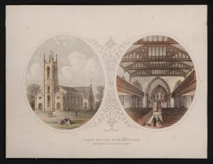 Außen- und Innenansichten der Christ Church, Harrogate, Yorkshire von English School