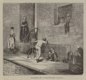 Außenansicht eines Kellers in Manchester von English School