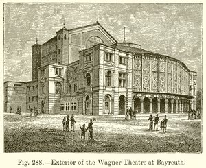 Außenansicht des Wagner-Theaters in Bayreuth von English School