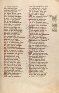 F98r aus Ms New Coll 266, De confessio amantis von John Gower von English School