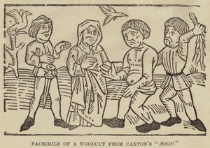 Faksimile eines Holzschnitts aus Caxtons "Aesop" von English School
