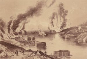 Fall von Sewastopol, Krimkrieg (Lithografie) von English School